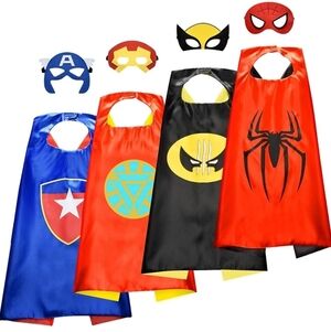 Halloween Superhero Capes and Masks 4 pack